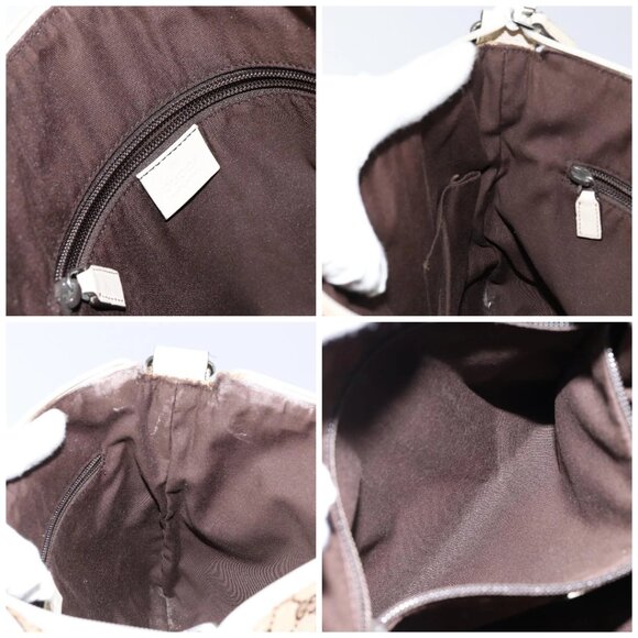 GUCCI GG Canvas Shoulder Bag Beige Silver 145857 Auth 145193 - Picture 15 of 16